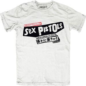 Sex Pistols Unisex Adult Filthy Lucre Japan Cotton T-Shirt / White
